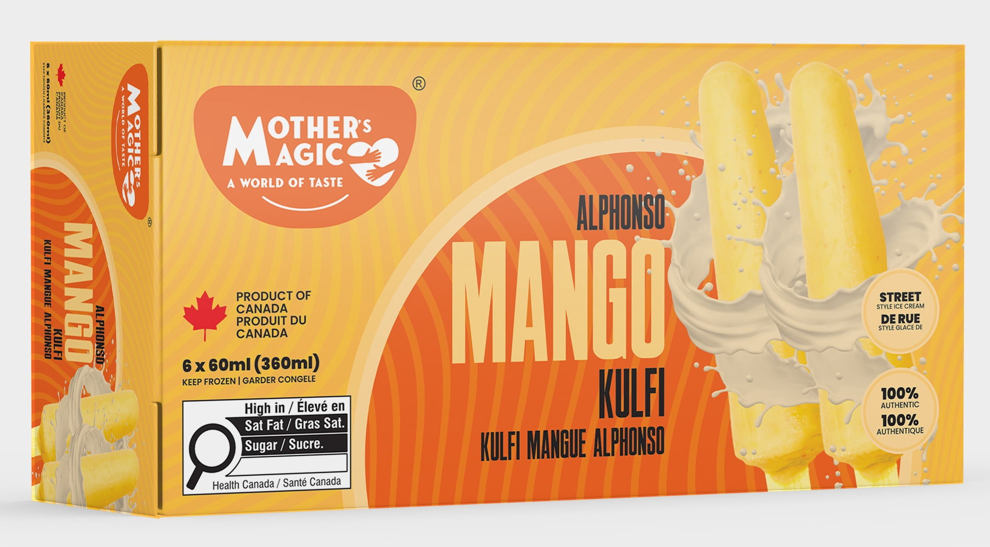 Bâton de mangue Kulfi magique de mère