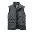 thumbnail image 2 of LOVZFMLL Jackets for Men's Work Clothes Jacket Solid Color Stand Collar Multiple Pockets Outdoor Sports Photography Coat, 2 of 3