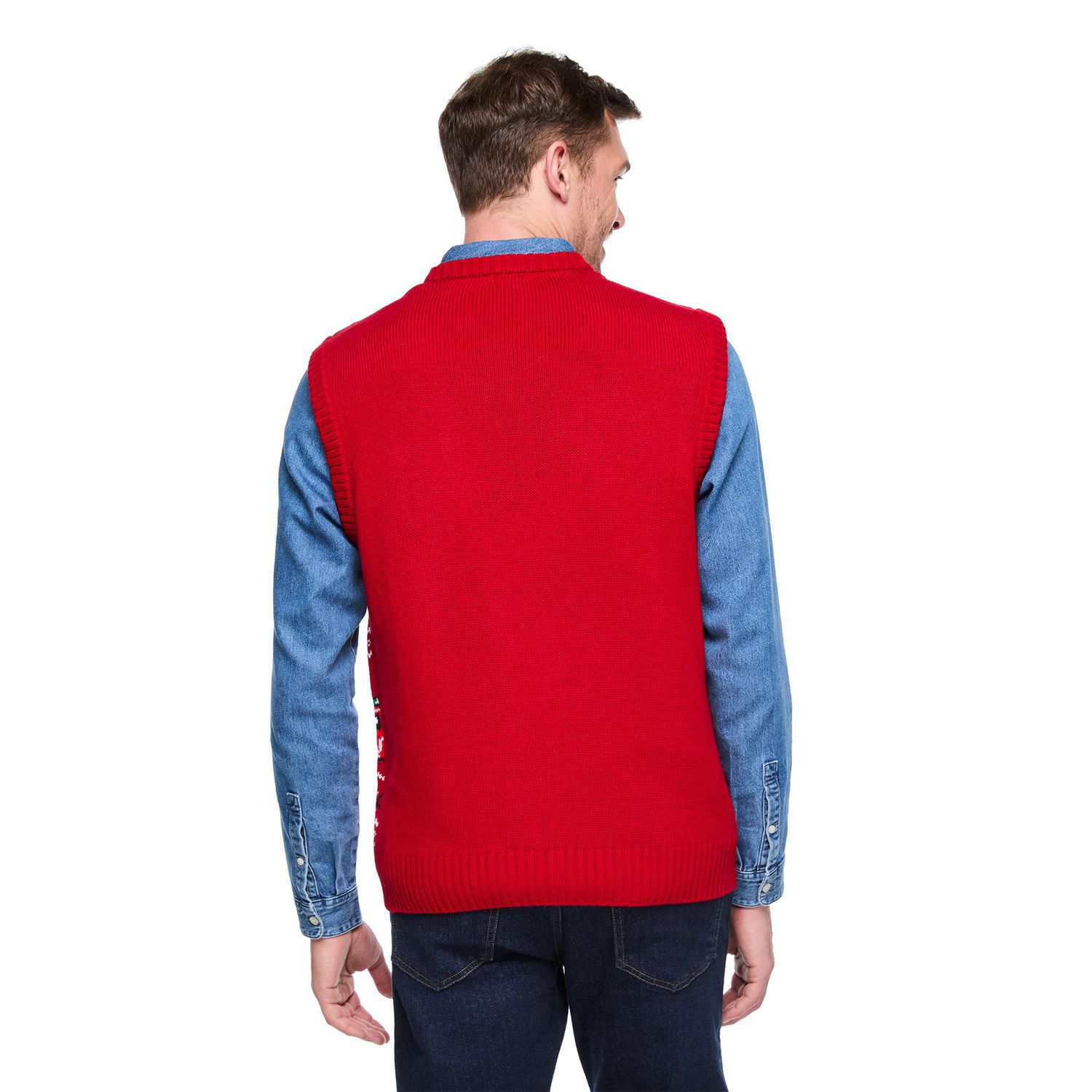 George Men's Holiday Sweater Vest