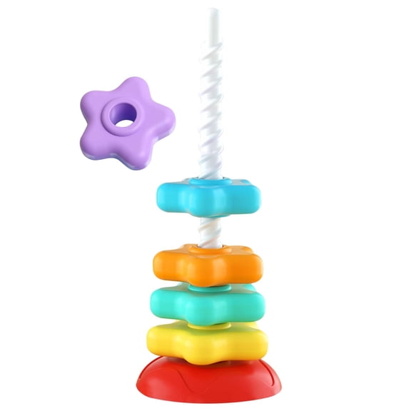 IROINID Jouets Éducatifs, Jouets Monsori, Jouets d'Apprentissage, Jouets de Noël pour Enfants, Tour Rotative Empilable Musique Colorée Empilable Musique Colorée Tour Rotative Jouets Casse-Tête pour Enfants Exercer les Mains