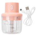 thumbnail image 2 of 250ml Pink Electric Meat Grinder Food Chopper Mini Kitchen Shredder USB Charging, 2 of 7