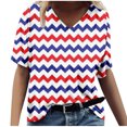 thumbnail image 1 of Birdeem Fashion Womens Middle Sleeve V-Neck Print Casual Summer Tops, 1 of 5