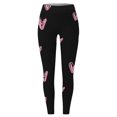 thumbnail image 4 of B91xZ Plus Size Leggings Tummy Control High Waisted Soft Workout Yoga Pants,Pink S, 4 of 4