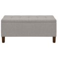 thumbnail image 1 of Banc de Rangement en Tissu Touffeté de 42 Pouces Gris Glacier, 1 of 5