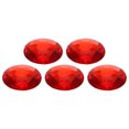 thumbnail image 1 of Unique Bargains Acrylic Flat Back Rhinestones 5 Pcs 2 Inch Round Artificial Gemstone Craft Bead Jewelry Making Red, 1 of 6
