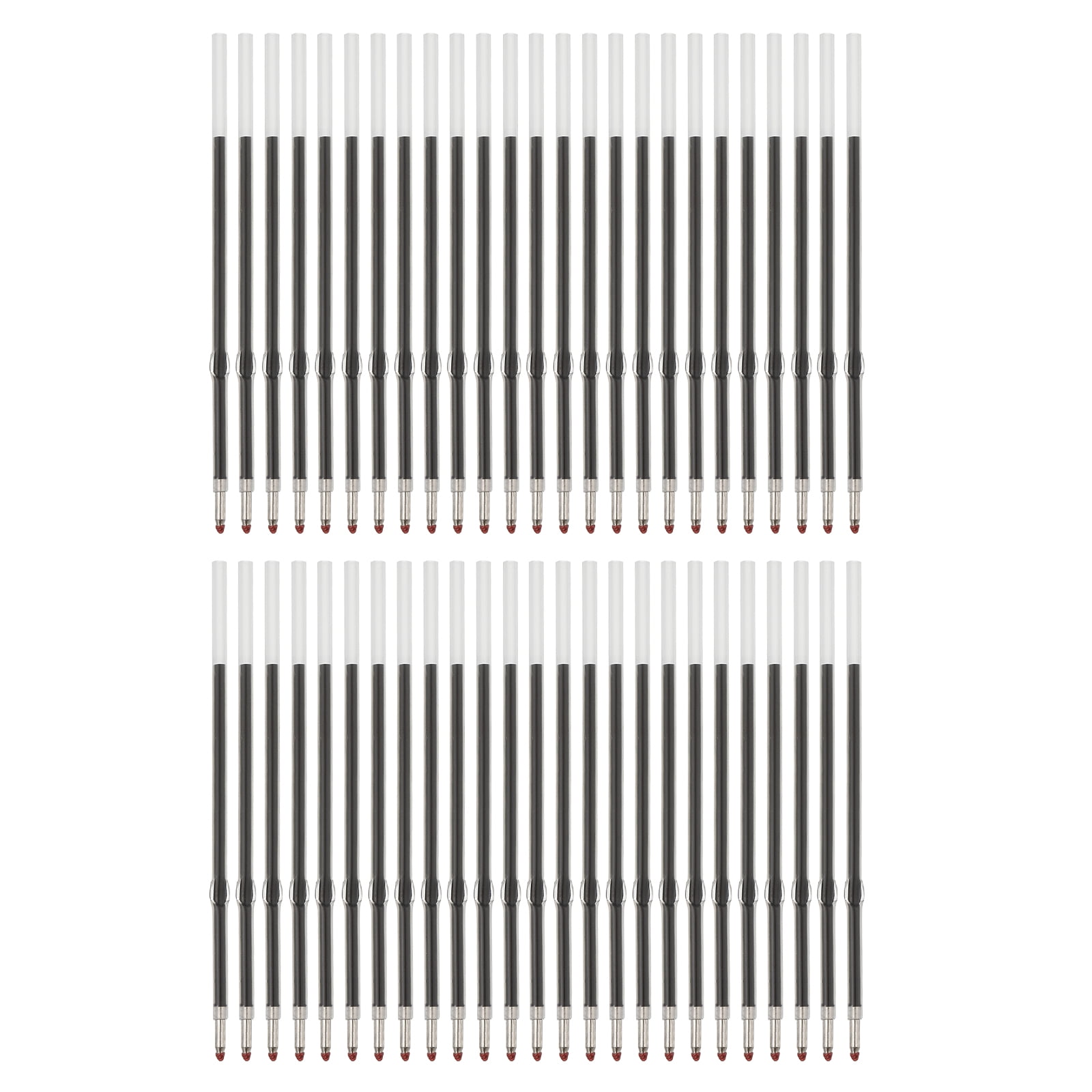 Uxcell 50 Pack Retractable Ballpoint Pen Refills, 1.0 mm Black Ink Medium Point Refill for Gel Liquid Gel Pen