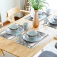 thumbnail image 4 of Placemats Black White Stripe Placemats Set of 4 Simple Geometric Place Mats Boho Farmhouse Linen Table Mat for Kitchen Dining Party Table Home Decoration Size 12x18 Inches, 4 of 6