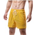 thumbnail image 2 of Styesk Mens Shorts Man Solid-Color Casual Sports Breathable Running Training Drawstring Pocket Shorts, 2 of 6