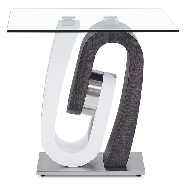 Global Furniture USA Gris - Table d'Extrémité Blanche