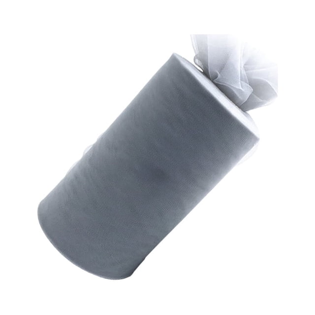 Wweixi White Roll Wrist Tulle Coil Durable And Reliable Wedding Essentials Easy To Ad Clean Roll Tulle light grey 1Set