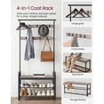 thumbnail image 3 of VASAGLE Coat Rack, Hall Tree with Shoe Bench for Entryway, Entryway Bench with Coat Rack,Modern, 3 of 5