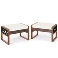 thumbnail image 1 of Gymax Set Of 2 PE Rattan Wicker Ottomans Outdoor Patio Footstools Multipurpose Furniture, 1 of 7