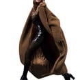 thumbnail image 4 of LOVZFMLL Vestes pour Femmes Manteau à Manches Longues en Cheveux d'Agneau Col Chaud, 4 of 7