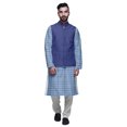 thumbnail image 1 of Atasi Kurta Pyjama pour Homme Veste Col Mandarin Indien Imprimé Ensemble de Tenue Ethnique, 1 of 5
