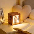 thumbnail image 4 of Wooden Hand-Cranked Photo Machine 1Pcs Hand Cranked Photo Album Wooden Box Custom Couple Wedding Gift with Glowing Pages and Brass Accents for Personalized Memory Display JASKFLY, 4 of 8