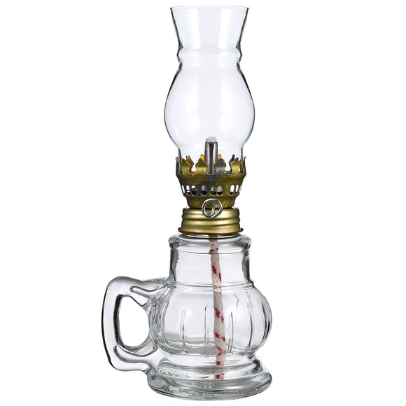 MasteelfCA Lampe à Pétrole en Verre Lampe à Pétrole Vintage Lanterne à Huile Portable pour la Maison