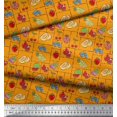 thumbnail image 3 of Soimoi Polyester Crepe Fabric Mix Fruits Print Fabric by The Yard 52 Inch Wide, 3 of 3
