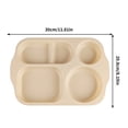 thumbnail image 3 of Fridja Large 12 Inch Divided Plates for Kids Adults, Solid Color Wheat Straw Portion Control Meal Plate, Reusable Plastic Compartment Plates, Practical Dinner Plates Dessert Lunch Plates, 3 of 5