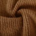 thumbnail image 4 of VgaVtl Pullover Womens Oversized Sweater High Neck Long Sleeve Womens Sweaters Knitted Warm Solid Color Brown Sweaters, 4 of 5