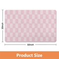thumbnail image 2 of Stylish Long Bath Mat - Checkered 20x32 in Non-Slip Bathroom Runner Rug, Water Absorbent, Soft Microfiber, Machine Washable Mats for Bathtub., 2 of 5