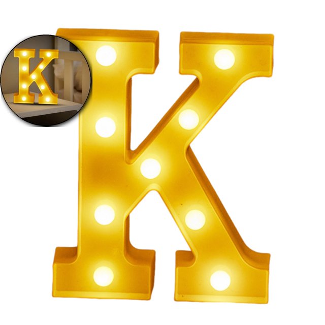 Dvruxg Light Up Letters, Led Letter Lights 26 Alphabet, Decorative Lighted Letter, Battery Powered Led Marquee Letters for Party, Bar, Night Light, Home Decor