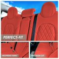 thumbnail image 4 of FH Group Neoprene Waterproof Custom Fit Car Seat Covers for 2017-2024 Tesla Model 3 Solid Red Rear Set, 4 of 5