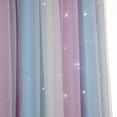 thumbnail image 4 of Mistaha 1 Pce Rideau Simple Dégradé à Étoiles Ajourées Double Couche Occultant Chambre Salon Rideau Isolant, 4 of 8