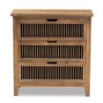 thumbnail image 3 of Bowery Hill MDF Wood Medium Oak Chest Rectangular Spindle Design 31.1"H Fully Assembled, 3 of 9