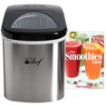 thumbnail image 1 of Deco Chef Stainless Steel Electric Top Load Ice Maker with The Smoothies Bible Recipe Book, 1 of 4
