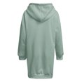 thumbnail image 4 of Womens Casual Hoodies Dress Fall Long Sleeve Sweatshirt Button Down Drawstring Pullover Top Lightweight Dress, 4 of 4