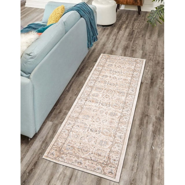 ECARPET Tuscany Traditional Runner Rug for Living Room, Bedroom, Dining Room, Entrance, Hallway and More.