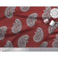 thumbnail image 2 of Soimoi Moss Georgette Fabric Paisley Block Print Fabric by The Yard 42 Inch Wide, 2 of 3