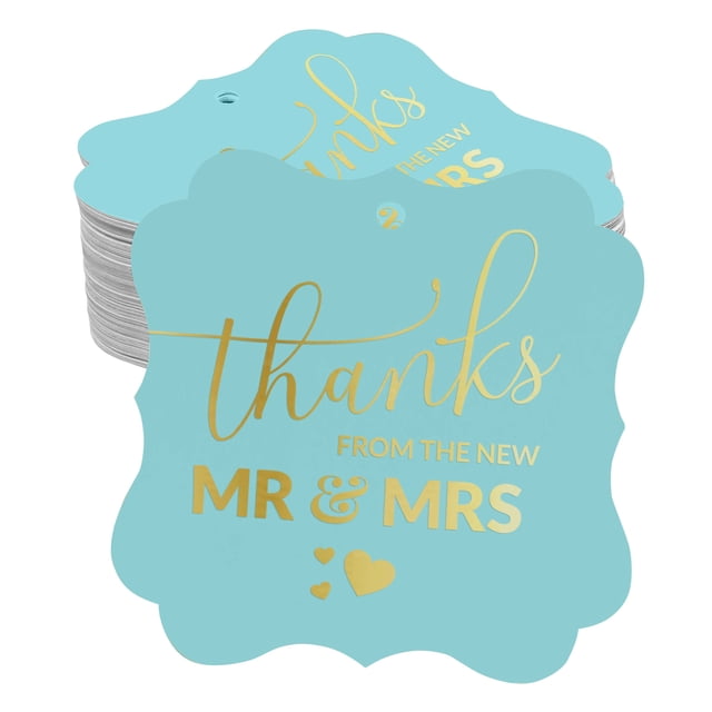 Inkdotpot Thanks From The New Wedding Bottle Tag Real Gold Foil Favor Bracket Shape Hang Tags Pack Of 100