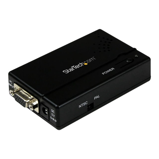 StarTech.com Convertisseur VGA vers Composite (RCA) Ou S-Video Haute Résolution - Adaptateur Vidéo PC vers TV - 1600x1200 RGB vers TV (VGA2VID) - Convertisseur Vidéo - VGA - Vidéo Composite, S-Video - Noir