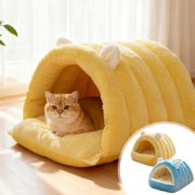 Sentmoon Dog Bed Cats Bed Semi-enclosed Pussy and Dog Beds Solid Color Tree Hole Beds Warm Beds for Small and Medium-sized Dogs and Cats