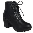 thumbnail image 1 of Bottes de Combat Décontractées pour Femmes à Talon Épais avec Semelle Crantée, 1 of 2