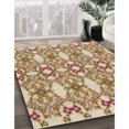 thumbnail image 3 of Ahgly Company Tapis d'Intérieur Rectangulaire Transitionnel Brun Pâle Lavable à la Machine, 2 Pieds x 3 Pieds, 3 of 7