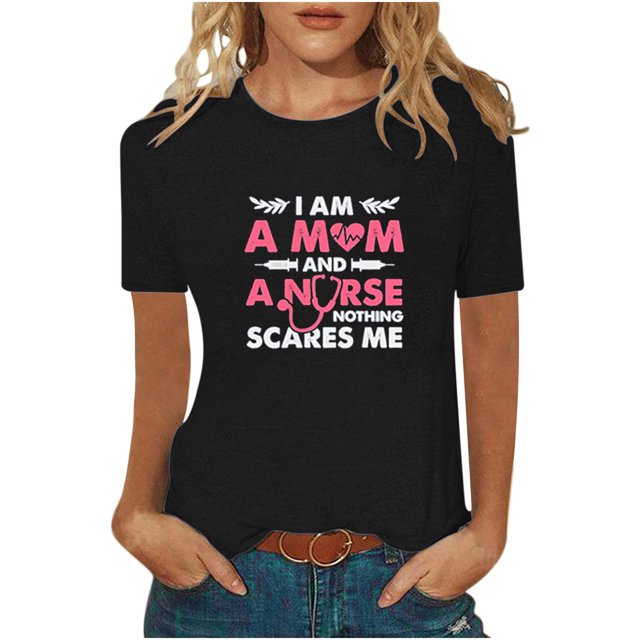 Pompotops Hauts de Mode pour Femmes T-Shirts Imprimés Amusants Décontractés Blouse Chemise Imprimée