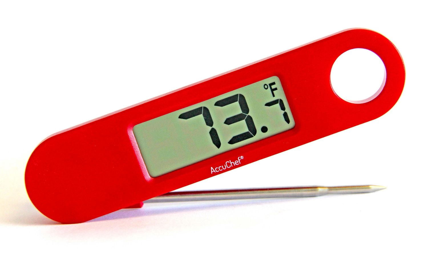 AccuChef Digital Compact Folding Thermometer, Black or Red, Model 2250