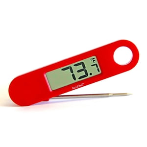 AccuChef Digital Compact Folding Thermometer, Black or Red, Model 2250