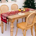 thumbnail image 4 of Xmas Table Runner Washable Red Plaid Washable Red Black Plaid Tablecloths Printed Rectangle Placemat Kitchen Birthday Home Living Room Decorations Garland, 4 of 9