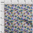 thumbnail image 2 of oneOone Rayon Blue Fabric Asian Floral Sewing Craft Projects Fabric Prints By Yard 56 Inch Wide, 2 of 4