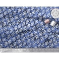 thumbnail image 3 of Soimoi Brown Silk Fabric Blocks Block Printed Fabric 1 Yard 44 Inch Wide, 3 of 3