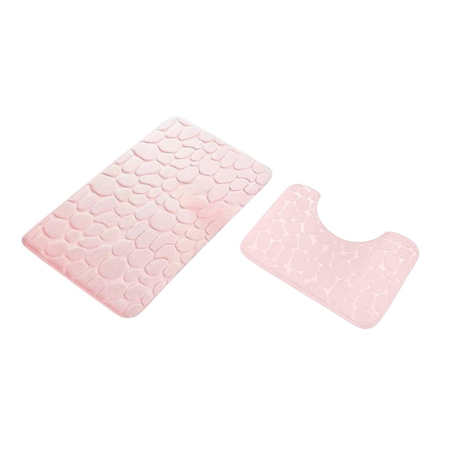 Yhmxh Toilet Seat Cover Bathroom Accessories Raised Toilet Seat With Handles Bathroom Rug Set of 2 Foam Bath Mat Toilet Mat Soft Absorbent Thick Rug Non-Slip Backing Universal Machine Washable pad pad