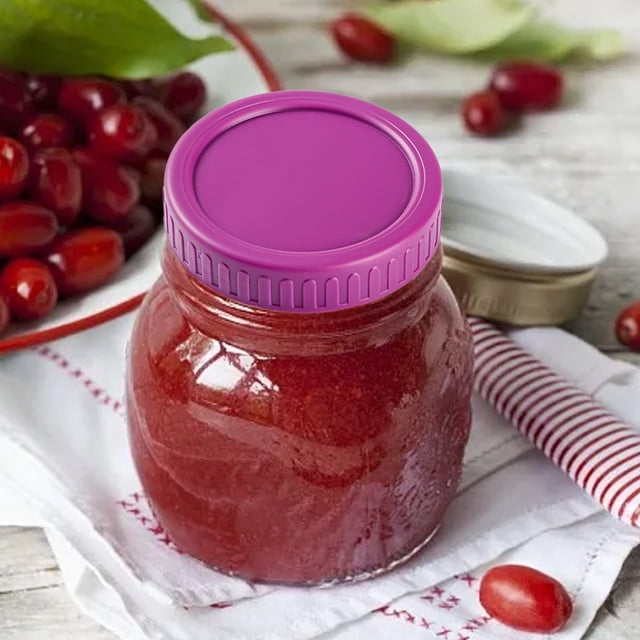 Hbdhejl Wide Mouth Jar Lids Plastic Canning Storage Lids Leak Proof And Scratch 86Mm