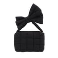 thumbnail image 1 of SIYTUAU Pleated Bow Bag Womens Handbag Shoulder Solid Color Crossbody Bag For Daily Use In Black Color Black, 1 of 6