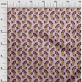 thumbnail image 2 of oneOone Polyester Lycra Fabric Leaves & Floral Block Print Sewing Fabric BTY 56 Inch Wide, 2 of 4