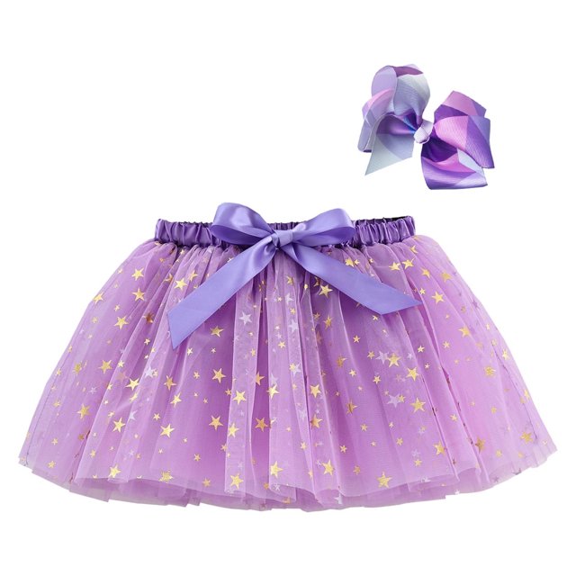MIASHUI Robe Tutu pour Filles Princesse Tutu Jupes Tulle Ballet Jupes Bandeau Ensemble, Violet, 9-11 Ans