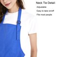 thumbnail image 4 of (Price/each)Opromo Unisex Cotton Canvas Adjustable Chef Kitchen Aprons with 2 Pockets-Blue-L, 4 of 7