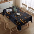 thumbnail image 2 of Happy Halloween Table Cover Wrinkle Resistant Washable Tablecolths Table Covers Pumpkin Spooky Rectangle Table Cover for Halloween Birthday Wedding Graduation, 2 of 5